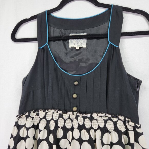 Anthropologie Floreat Silk Dress Size 0 Polka Dot Sleeves - Picture 12 of 15